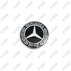 Black/Silver Mercedes Benz 57mm Replacement Front Bonnet Emblem Badge C E S AMG