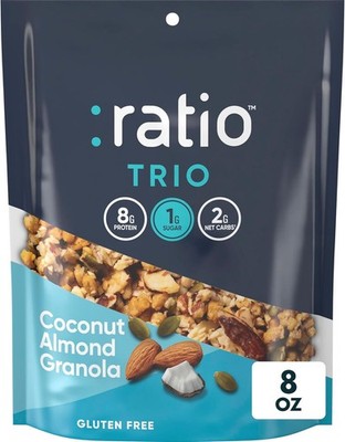 Ratio Trio Coconut Almond Granola Cereal, Sr, Keto Friendly, Resealable Bag