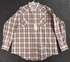 Vintage 1990 s ELY Cattlemen Pearl Snap Western Shirt, Deadstock NWT, Size XXL T