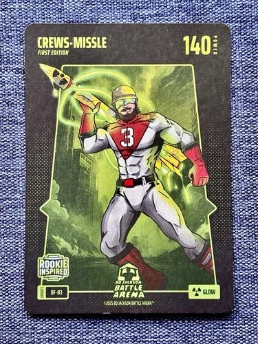 Bo Jackson Battle Arena Alpha Update ‘Crews-Missile’ Dylan Crews Glow #BF-83
