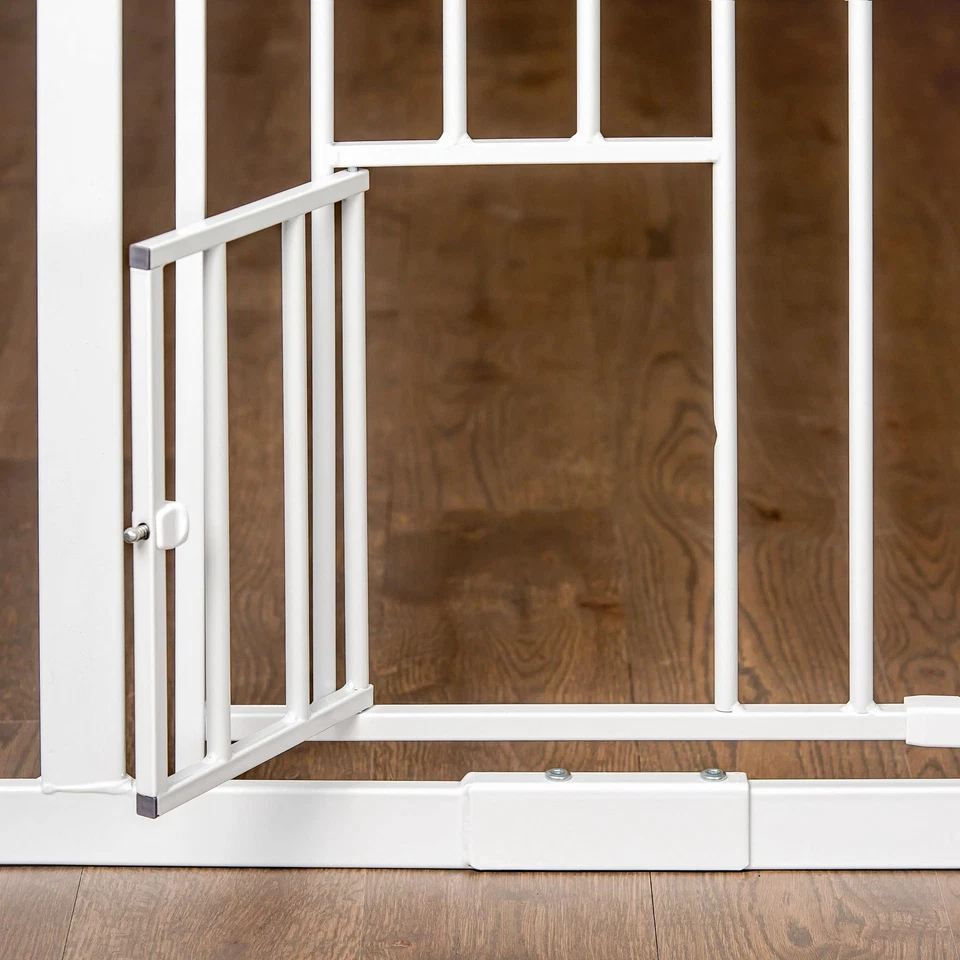 Carlson Extra Tall Walk Through Pet Gate with Small Pet Door, Includes 4-Inch... - Image 2 of 4