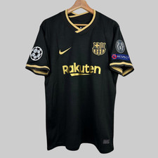 Messi #10 FC Barcelona 2020/21 Football Shirt Away Black with Gold Soccer Jersey