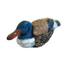 Vintage Mallard Duck Trinket Box Jewelry Dish Ceramic Key Holder