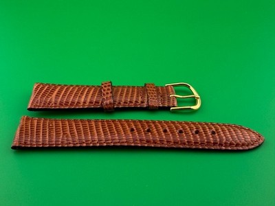 BROWN LIZARD WRIST WATCH STRAP..LIGHT BROWN. NEW. MULTIPLE SIZES. GENUINE.