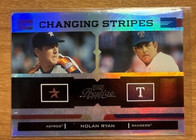 2004 Playoff Prestige Changing Stripes Nolan Ryan #CS-19 Holofoil /50 SSP