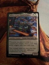 1x Mikey & Leo, Chaos & Order MTG Teenage Mutant Ninja Turtles Rare Nonfoil NM