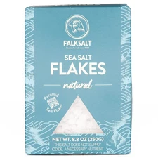 FALKSALT | Organic Sea Salt Flakes, 8.8oz Box - Gourmet Flakes 
