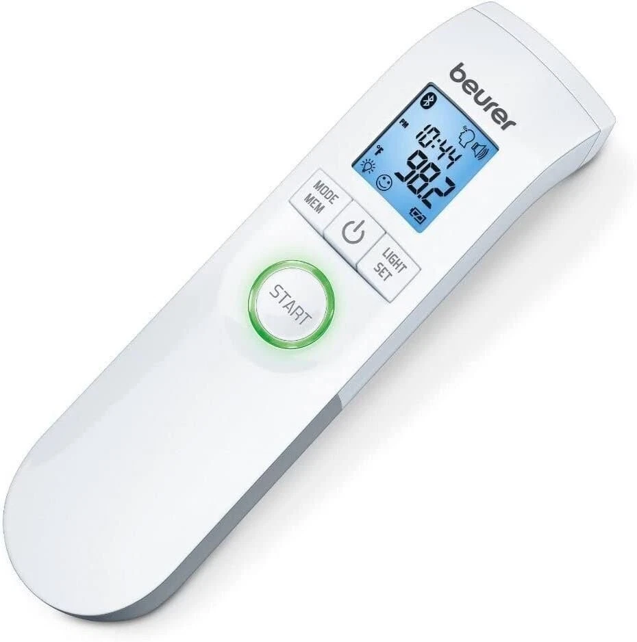 Beurer Bluetooth Non-Contact Thermometer, Forehead, Object, Room Temperature,...