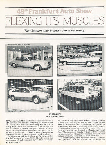 1982 Frankfurt Auto Show Classic Article Mercedes Audi - Picture 1 of 1