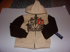 Buster Brown: Boys, Toddlers 4T Zip Up Brown Hoodie, / Brand New