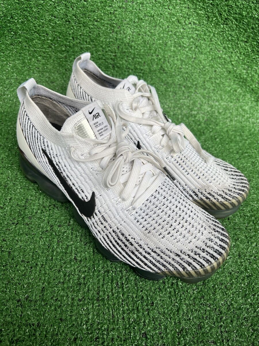 Nike Air Vapormax Flyknit 3 Zebra Black White Mens Size 9 Nike Air Vapormax Flyknit 3 Zebra Black White Mens Size 9