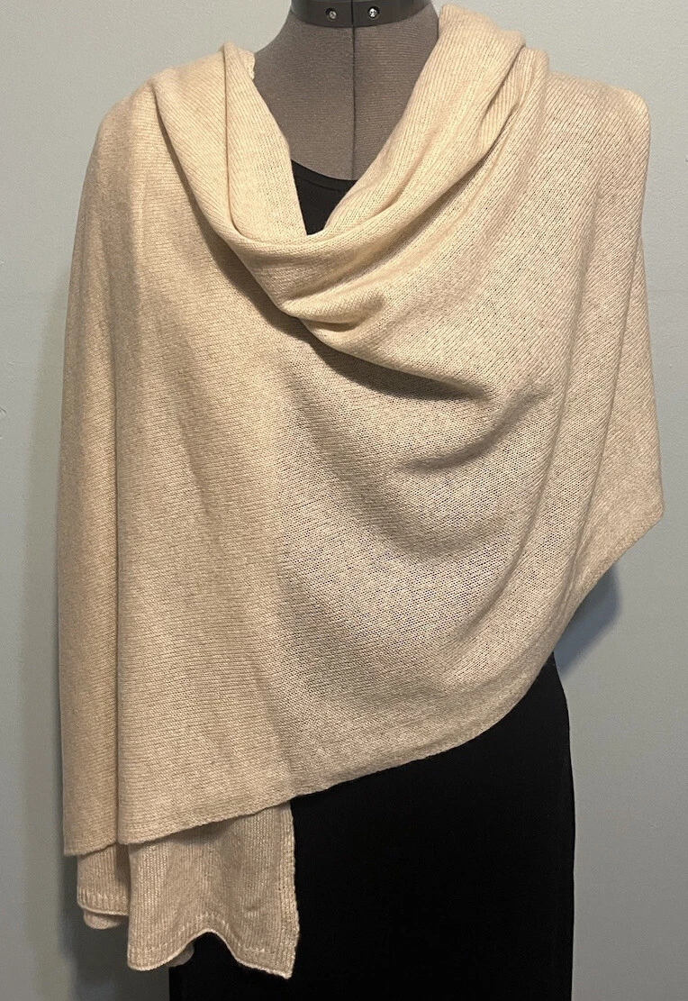 100% Cashmere Shawl - Natural Color