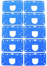 (10) Metering Block Gaskets Blue Non Stick Reusable Fits: Holley 4150 Carburetor