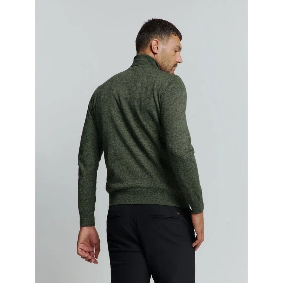 No Excess Hombre Punto Jersey de Cuello Vuelto Gris 25210982 049 Humo - Imagen 3 de 4