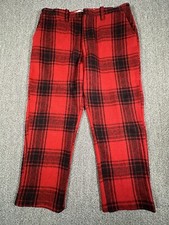 Wool Hunting Field Pants 38/39 x28 Buffalo Plaid Excellent Condition VTG USA