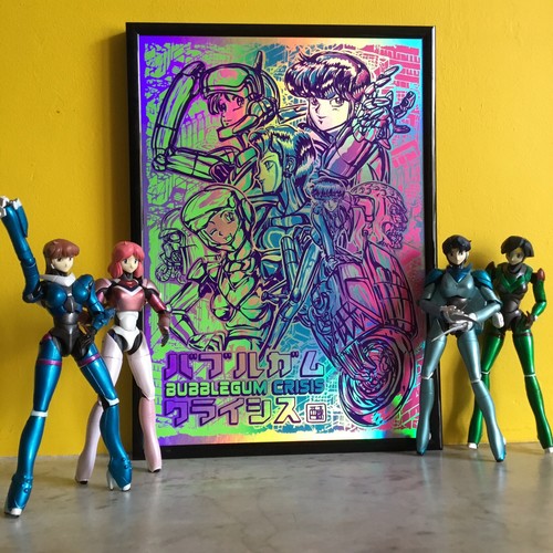 Bubblegum Crisis - Knight Sabers - Priss Asagiri - Handmade holo screen print - Picture 10 of 14