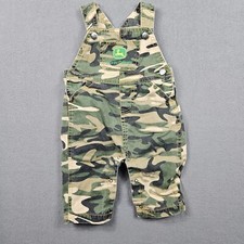 John Deere Overalls Baby 3-6M Camo Bib Green