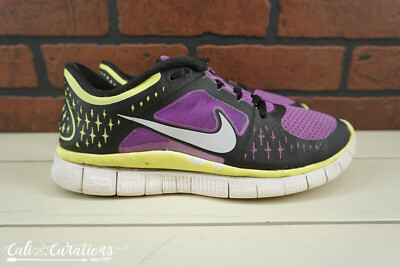 nike purple and black running shoes