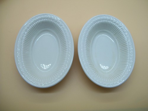 Vintage Shenango China 5-1/2" Oval Bowl X4 Fruit Dessert Sauce 07714 - Picture 3 of 7