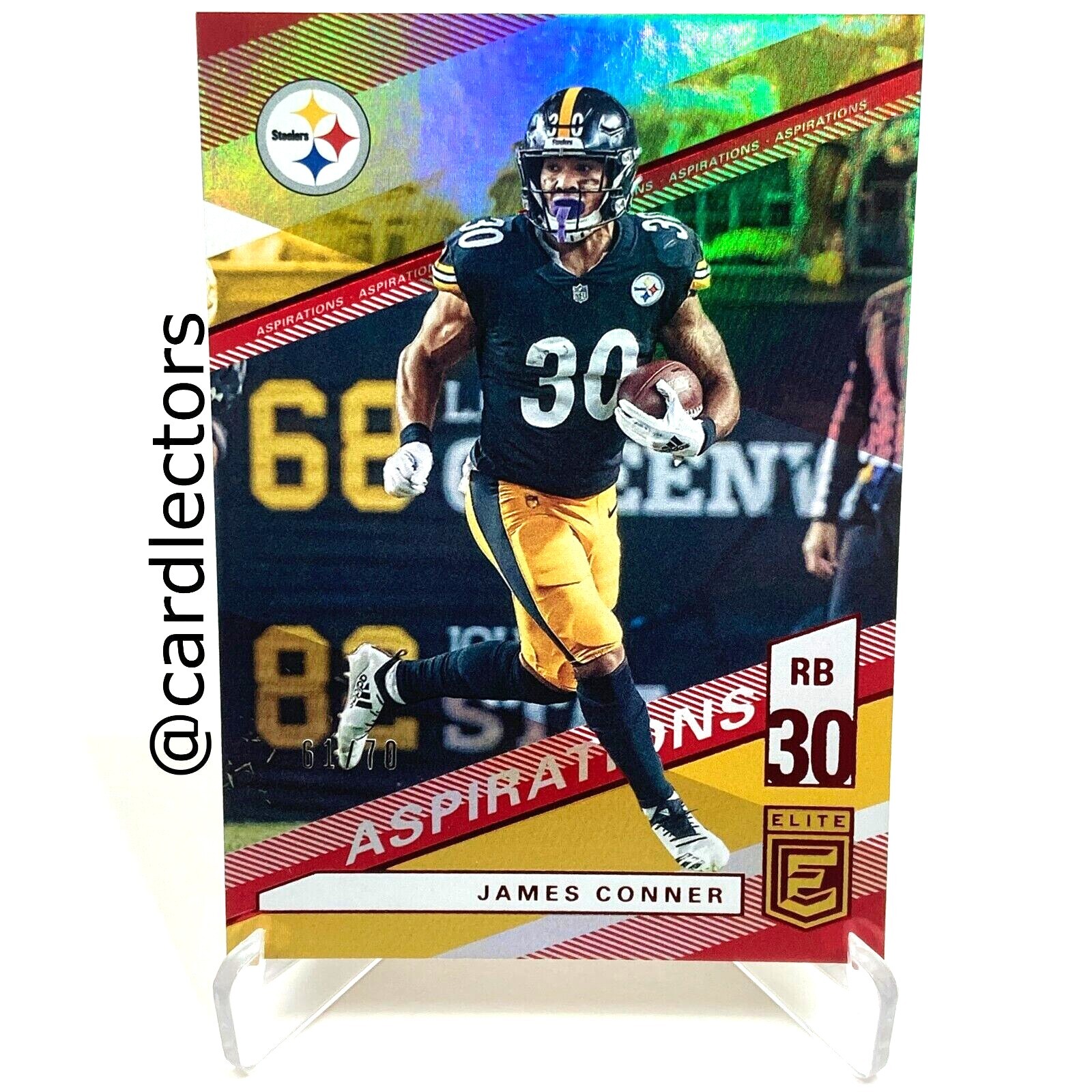 2019 Panini Donruss Elite Football JAMES CONNER 85 Red Aspirations Parallel /70 