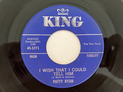 '63 Teen Country 45 PATTY RYAN I Wish That I Could Tell Him KING hear