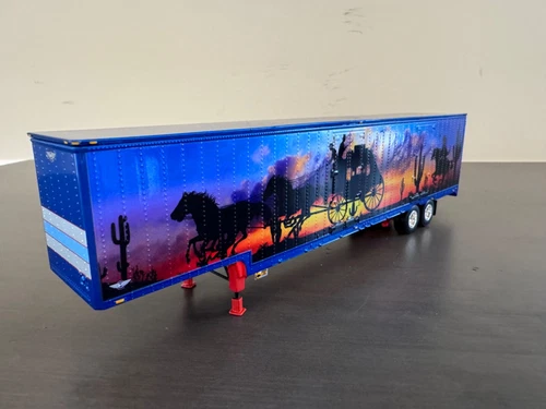 1/64 DCP/First Gear 53’ Kentucky Trailer- Blue ( Stagecoach Mural)