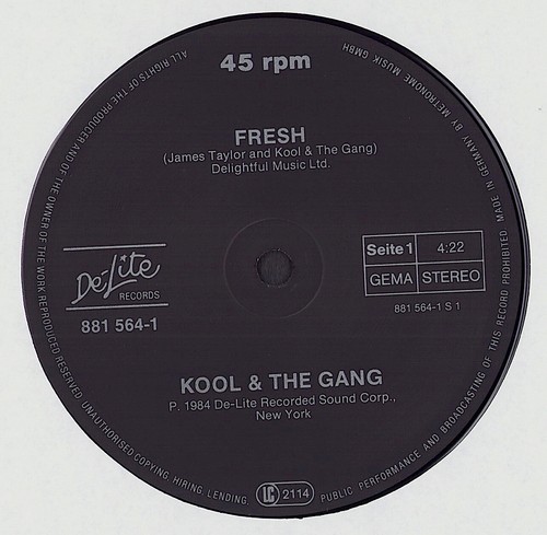 Kool & The Gang ‎- Fresh (Vinyl LP - DE 1984) - Imagen 3 de 3