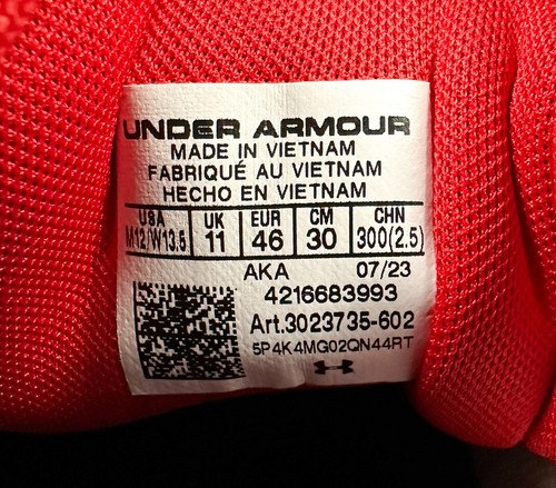 Under Armour UA Reign Lifter Red White Men 12 Wmn 13.5 Weightlifting 3023735-602 - Picture 9 of 18