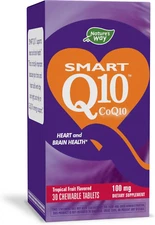 Nature's Way SMART Q10 Coq10, Supports Heart and Brain Health, 30 Chewables