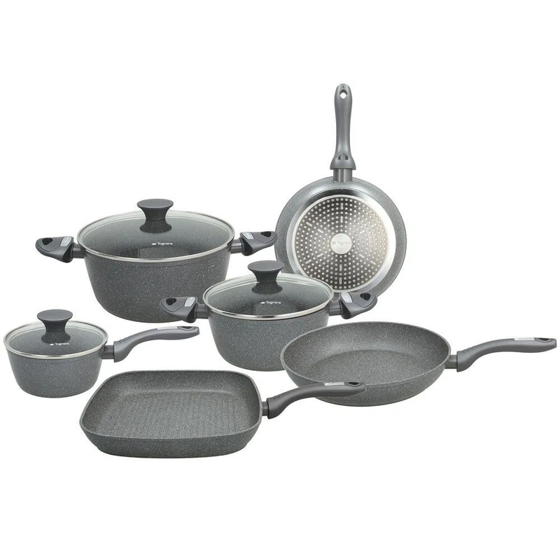 Set Batteria di Pentole Padella Casseruola Coperchio TOGNANA Antiaderente NUOVO