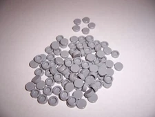 LEGO - Light Bluish Gray 1x1 ROUND SMOOTH TILES  -  (100 pcs) - NEW!