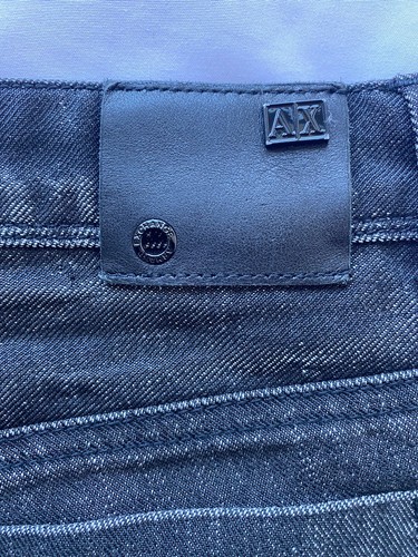 Women’s Armani Exchange Jeans Black 4 Low Rise Super Skinny Ankle Zipper Ribbed - Picture 6 of 11