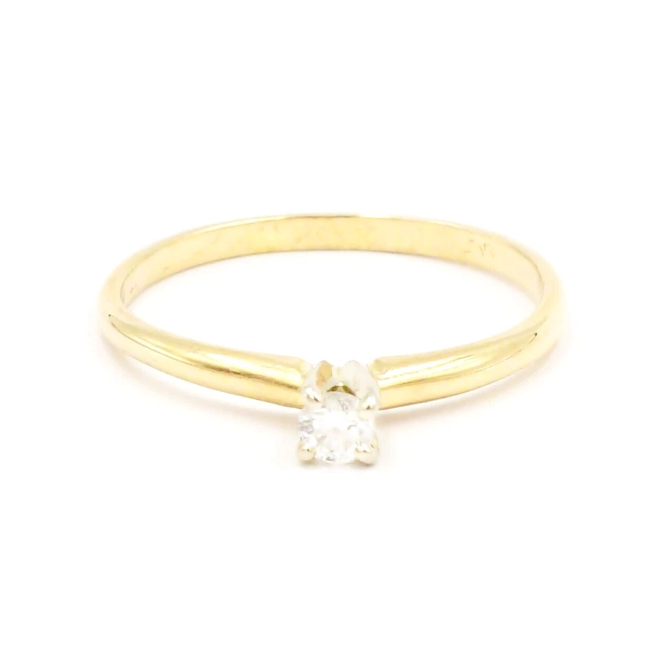 14k Yellow Gold Designer Tessler & Weiss Diamond Solitaire Ring Size 7.25 - Image 2 of 4