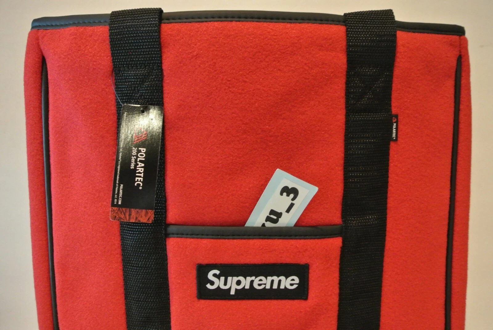 NEUF SUPREME FW18 POLARTEC TOTE ROUGE SAC DE TRANSPORT boîte logo sac comme cdg 
