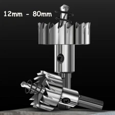 12mm - 80 mm HSS Drill Bit Hole Saw Stainless Steel Metal Alloy Cutter Holesaw