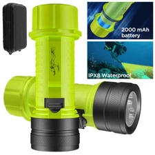 LED Diving Flashlight Lantern Waterproof Scuba Flashlight Torch Light Lamp Diver
