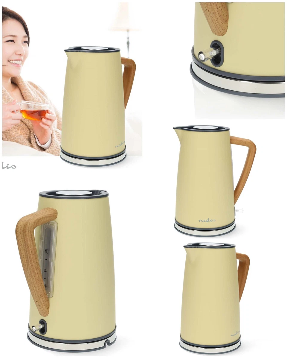 Bouilloire NEDIS Design Rétro Orange – 1,7L, 2200W, Soft Touch