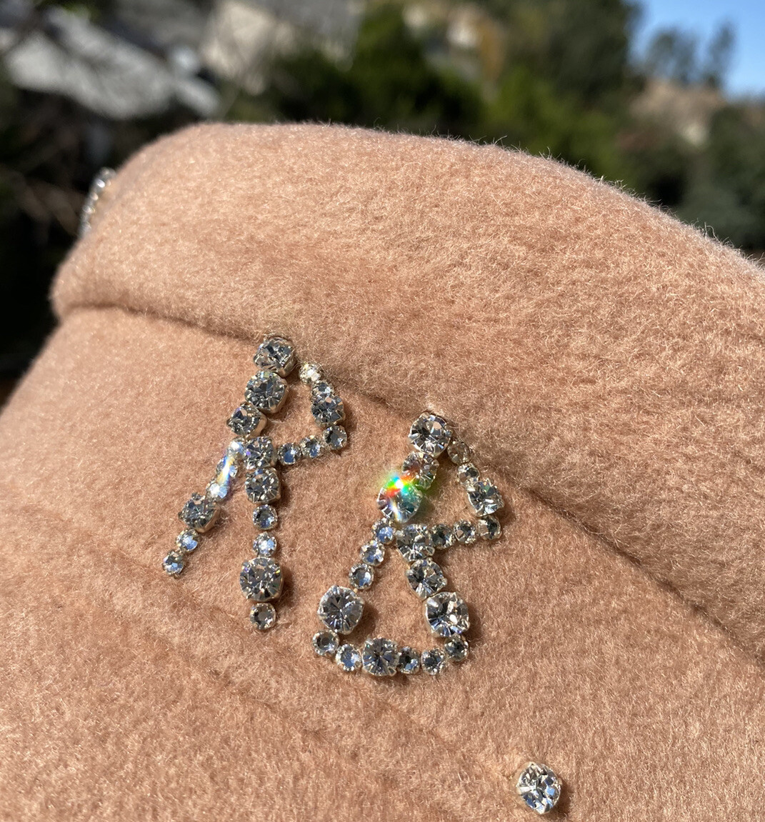 NWT! Authentic Ruslan Baginskiy Crystal-embellished Beige Wool Baker Boy Cap XS Crystal-embellished Baker Boy Cap • Ruslan Baginskiy Hats  main image 2