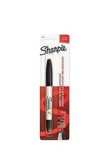 Sharpie Twin Tip Fine Point and Ultra Fine Point Permanent Markers, 1 Black