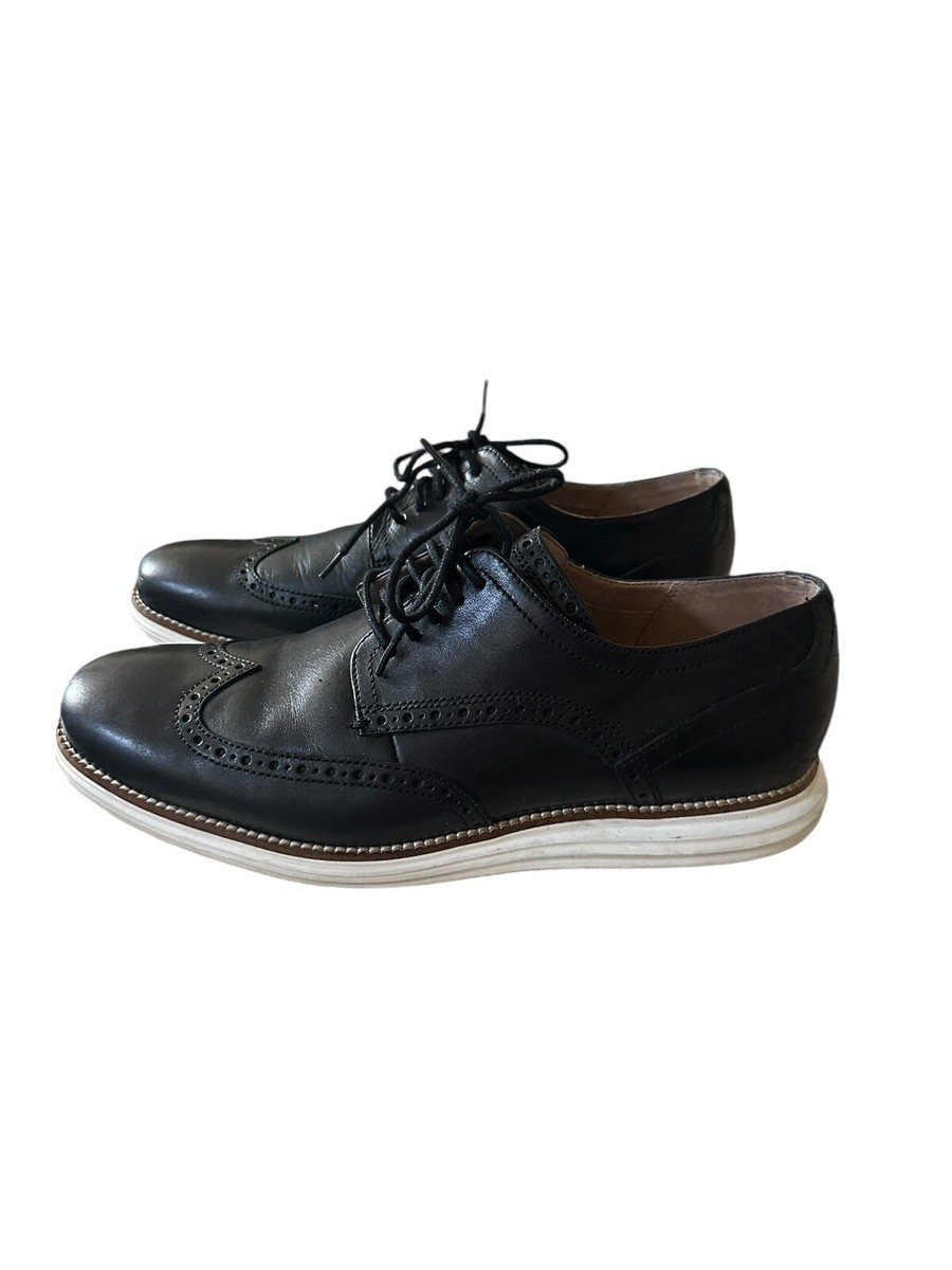 Cole Haan OriginalGrand Shoes Mens Size 10 M Black Leather Wingtip Brogue C26469 Cole Haan C26469 Size 10 Medium Original Grand Shortwing  main image 3