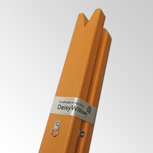 Washing Clothes Line Prop Handmade Wooden Collapsible Burnt Orange FREE DELIVERY