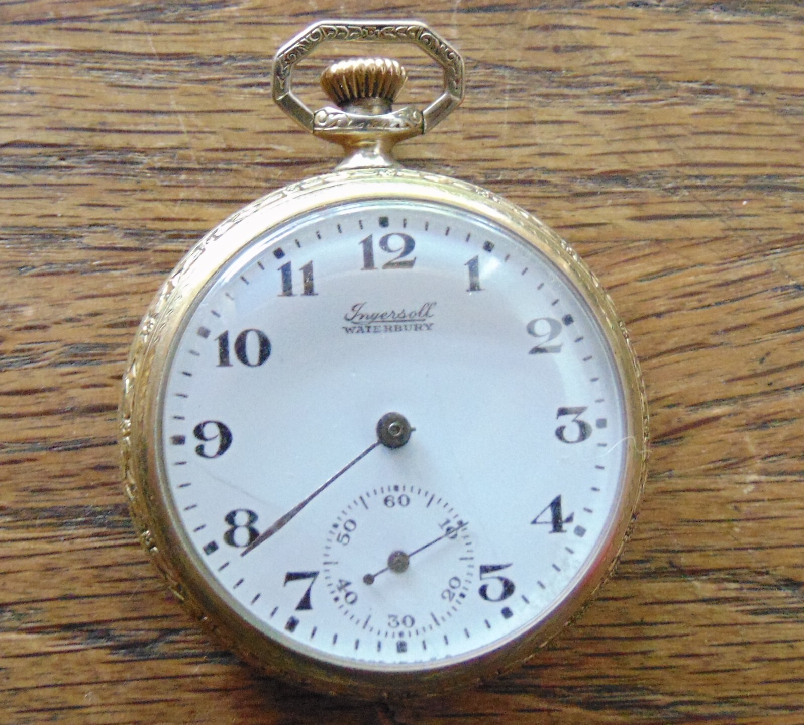 Ingersoll Waterbury 1894 Pocket watch. Running condition. Missing hour