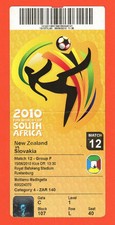 Orig.Ticket   World Cup South Africa 2010   NEW ZEALAND - SLOVAKIA / match 12 !!