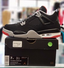 Air Jordan 4 Retro Boys Shoes - Black 