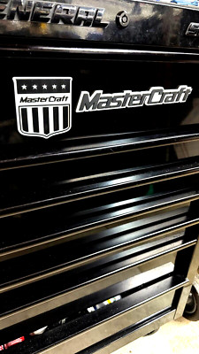 MasterCraft Boats and Shield Magnets For Refrigerator Tool Box WHT/BLK W Sticker
