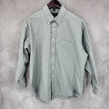 Tommy Hilfiger Dress Shirt Mens 17 32 - 33 Gray Check Button Up Long Sleeve