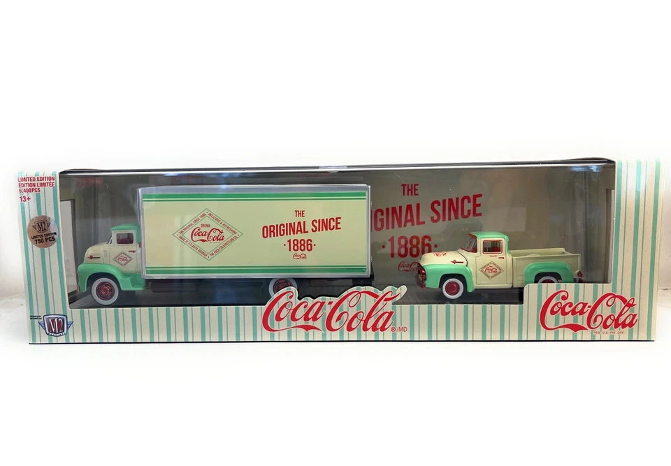 M2 Machines Auto Haulers Coca Cola - 1956 Ford COE & 1956 Ford F-100 Truck chase - Image 2 of 2