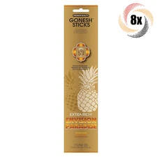 8x Packs Gonesh Extra Rich Envision Paradise Incense Sticks | 20 Sticks Per Pack