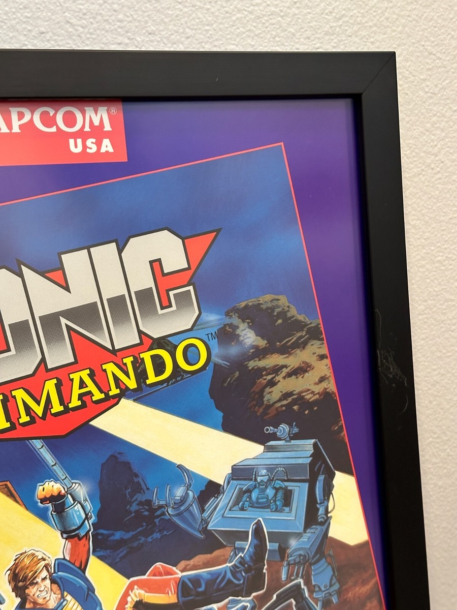 Bionic Commando Capcom Official Poster NES 1988 Rare Framed