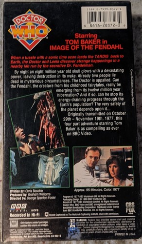 Doctor Who - Image of the Fendahl (VHS, 1996) CLEANED & TESTED - Picture 2 of 6